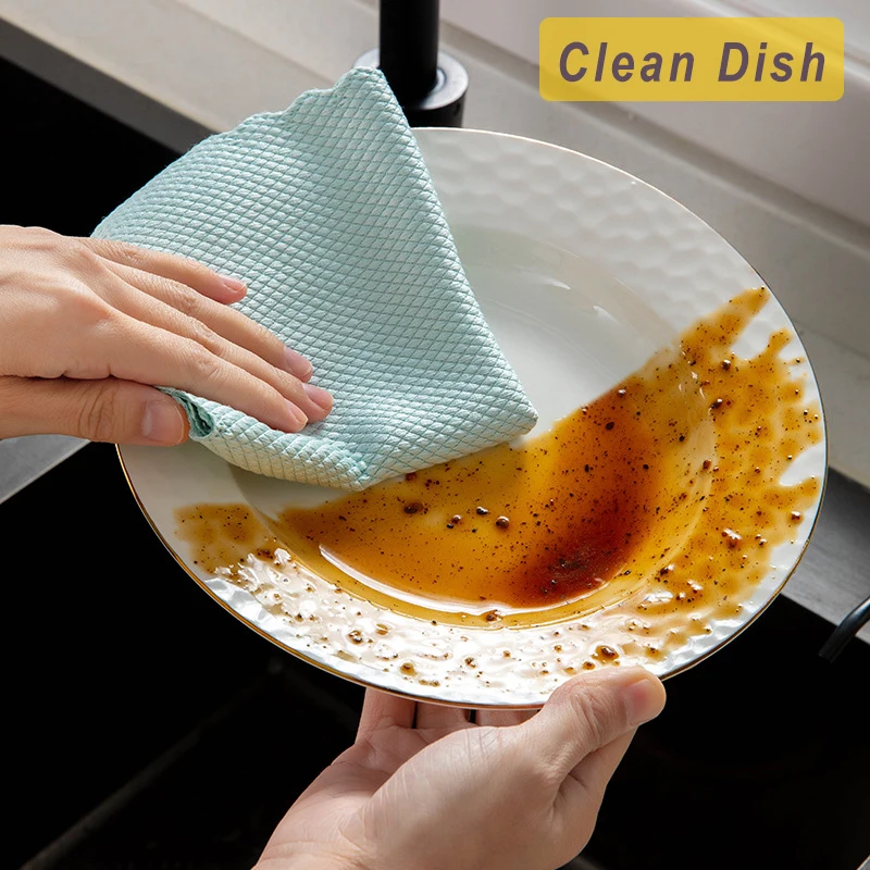 5/10 PCS Efficient Glass Cleaning Towel Household Cleaning Tools Household Kitchen Towel 25x25cm Absorbent Cleaning Supplies