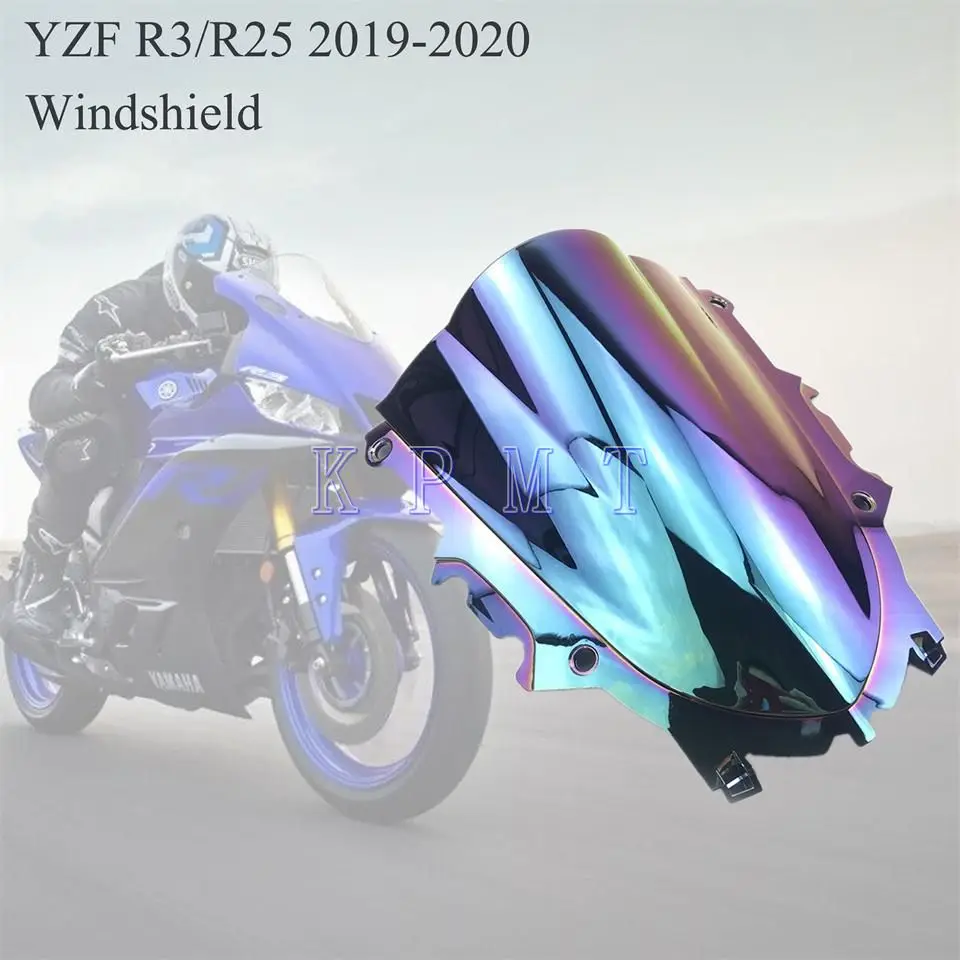 Лобовое стекло мотоцикла для YAMAHA YZF R25 R3 A 2019 2020 двойные Пузырьковые ветровые