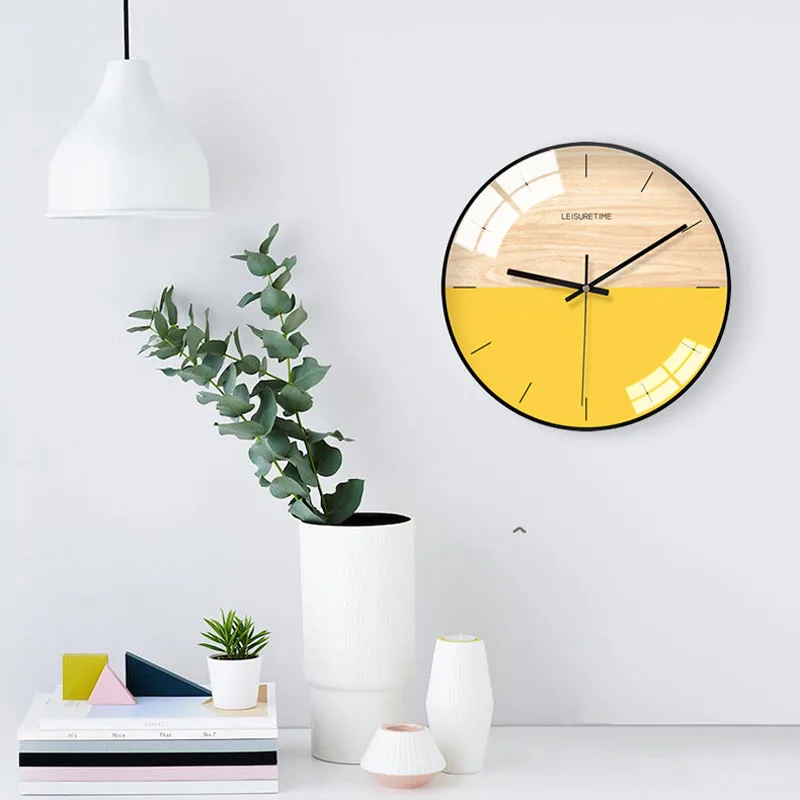 

Nordic Silent Wall Clock Bedroom Living Room Household Minimalist Clock Creative Fashion Art Hanging Wall Clock Decoration