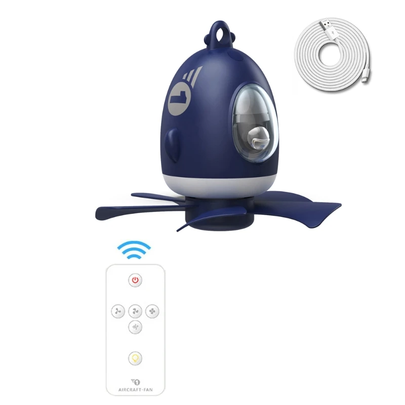 

J6PE Colorful 8000mAh Remote Control 4 Speed Camping Fan Ceiling Fan with LED Lamp for Outdoor Home Office