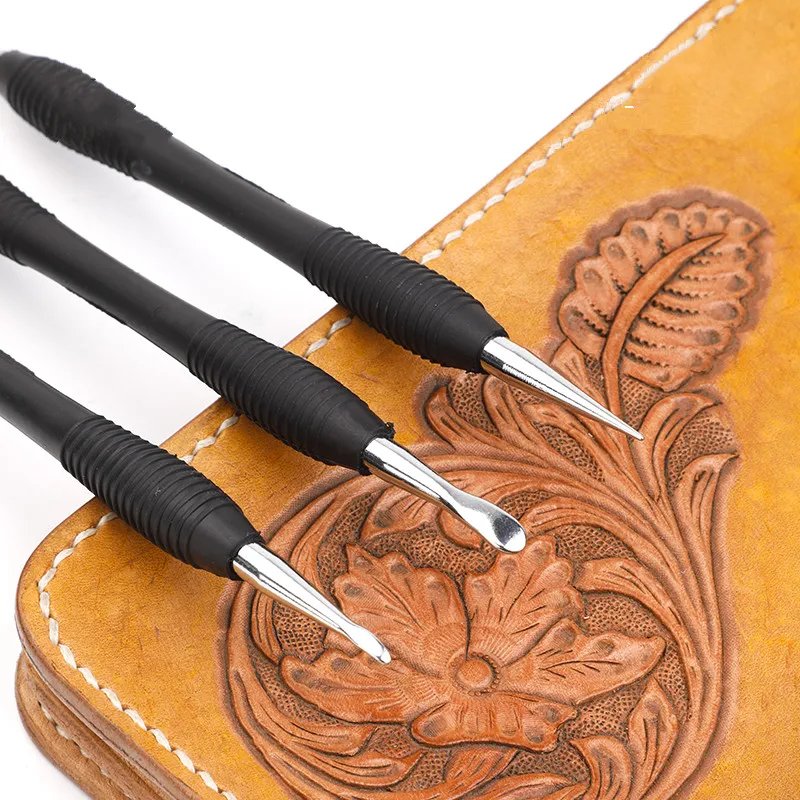 Набор инструментов для тиснения кожаных краев набор двойная головка ручная