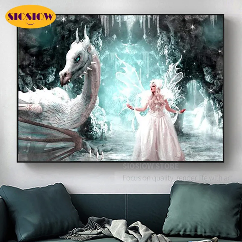 5D Diy алмазная живопись женщина Фэнтези камни в форме ромба дрель Даймонд мозаика