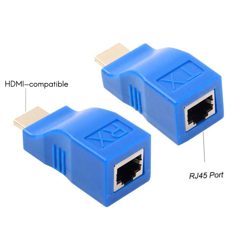 

HDMI-Compatible Extender 30M Transmission Distance RJ45 to HDMI-Compatible HD Network Extender Converter Adapter