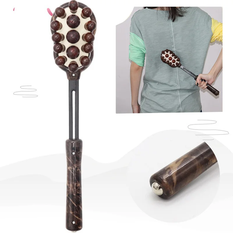 

Betime Wooden Body Massager Cervical Vertebra Massage Hammer Back Massagers Stick Meridian Fitness SPA Instrument