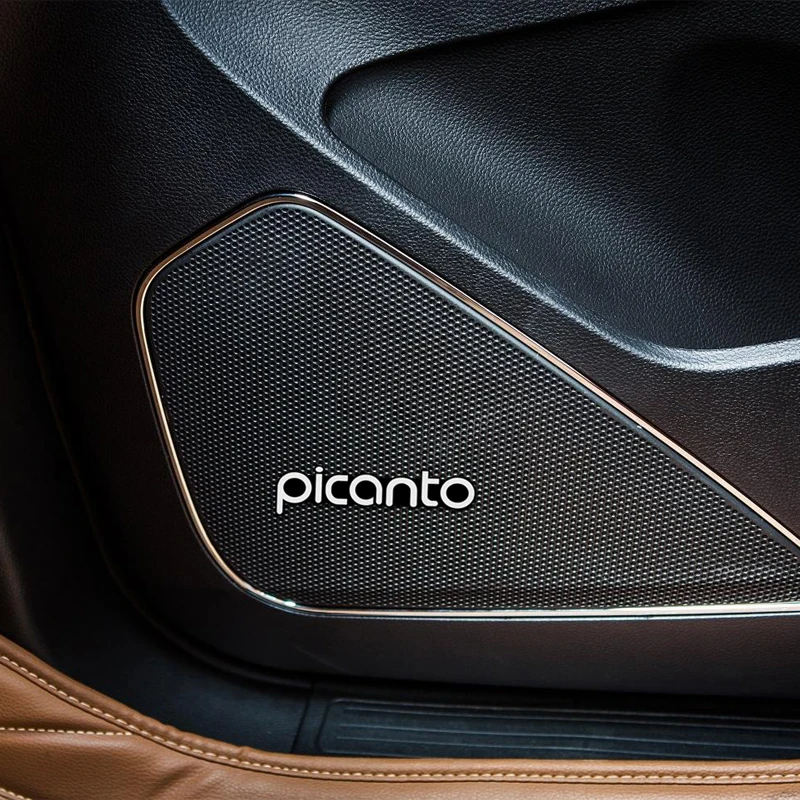 4 шт. 3D алюминиевый динамик стерео значок эмблема наклейка для KIA Picanto 2017 2018 2019