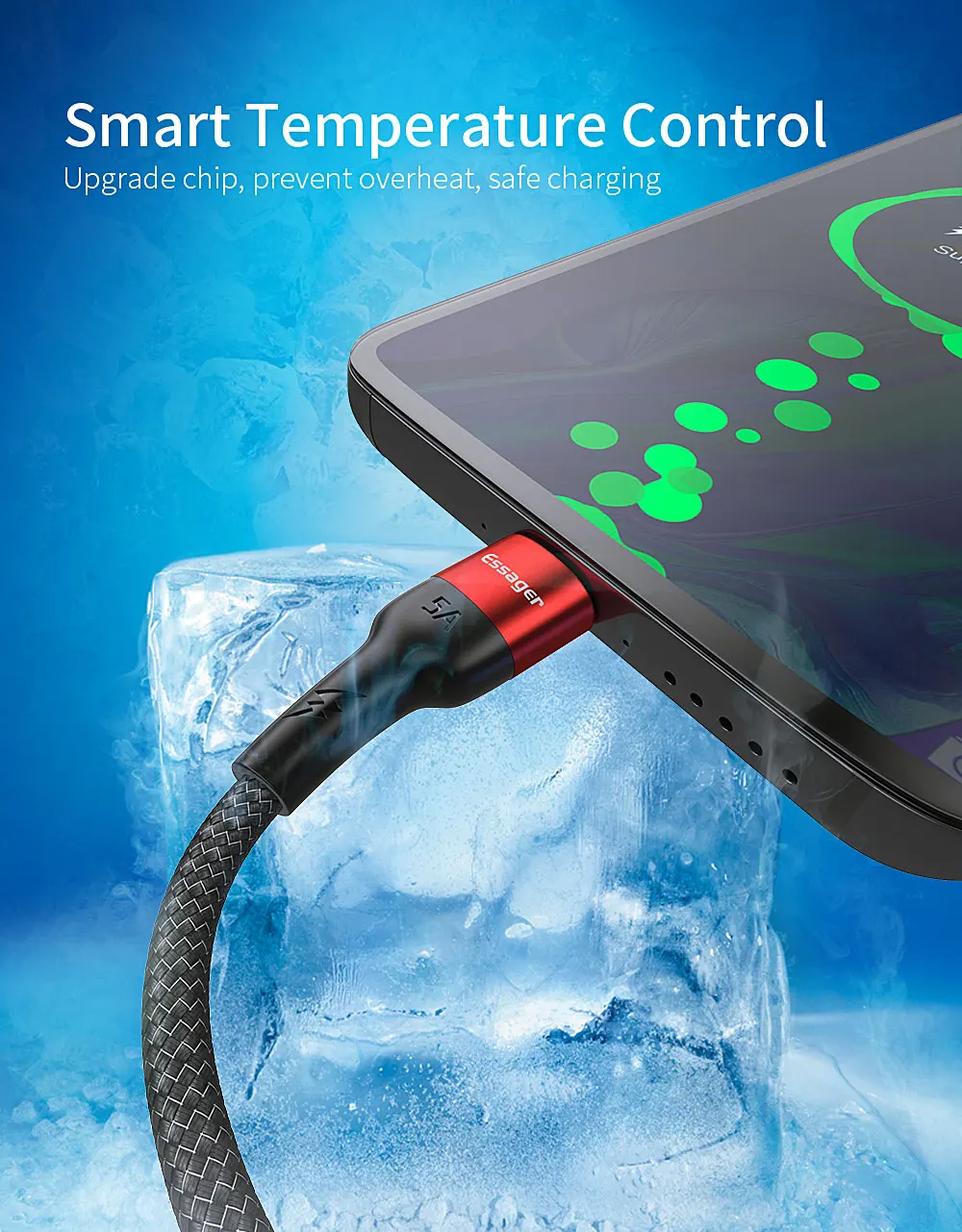 Essager 5A usb type C кабель для huawei mate 20 P30 P20 Pro Lite Xiaomi Redmi Note 7 USBC type-C шнур Быстрая зарядка USB-C зарядное устройство