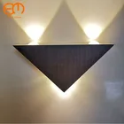Алюминиевый светодиодный светильник 3 Вт, 9 Вт, настенный светильник треугольной формы для современной спальни, прикроватный светильник для домашнего декора, 220 В переменного тока