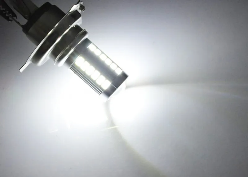 1 шт. H4 светодиодный ные лампы Автомобильные фары холодный белый 33 SMD 5630 5730