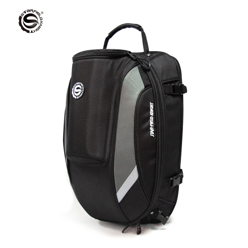 

Motorcycle Riding Helmet Backpack Motorbike Racing Back Seat Rear Tail Storage Tank Bag Box Motocross