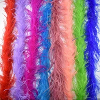 2meters colorful ostrich feather boa ostrich feathers trim wedding feathers decoration strip shawl feathers for crafts carnival