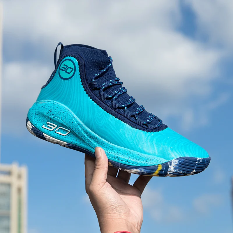 Новинка вязаная Баскетбольная обувь на воздушной подушке Мужская Уличная Боевая