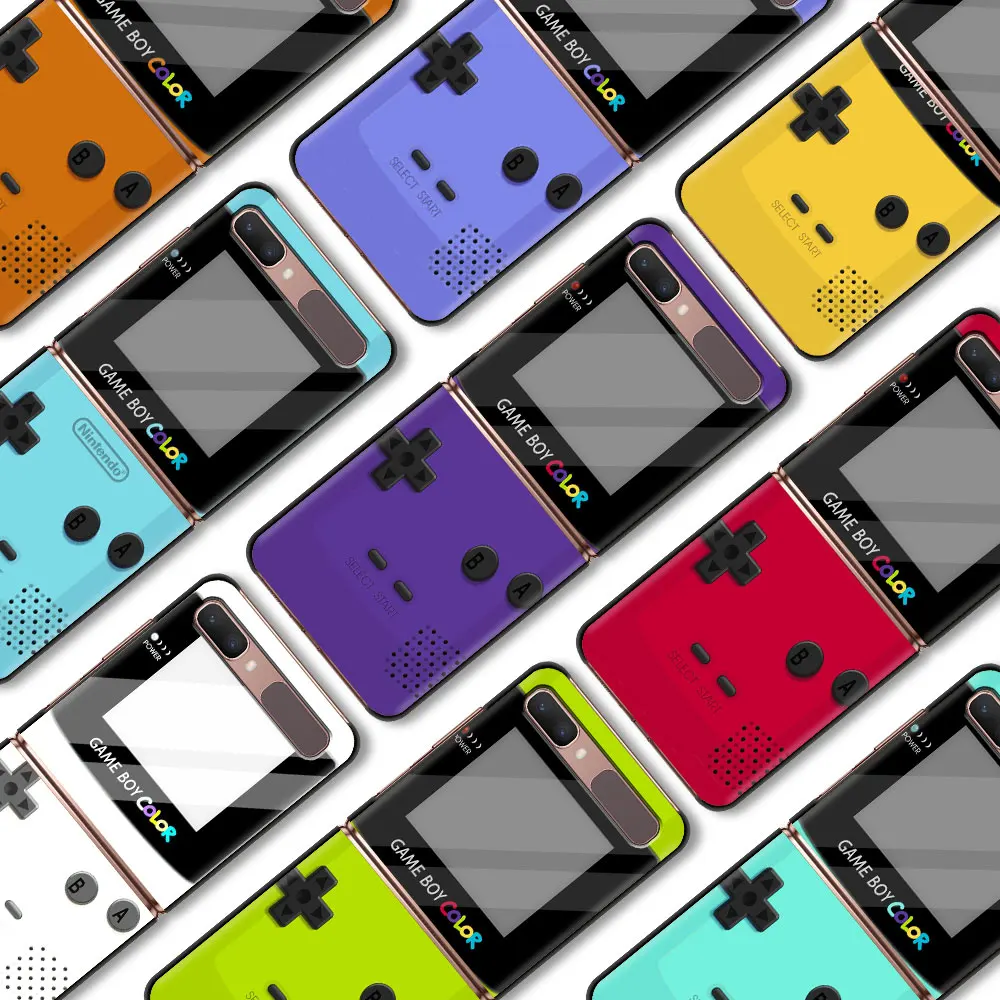 

Classic Game Gaming Phone Case For Samsung Galaxy Z Flip 3 5G Hard PC Coque Split Folding Z Flip 3 Plastic Casing Black Cover