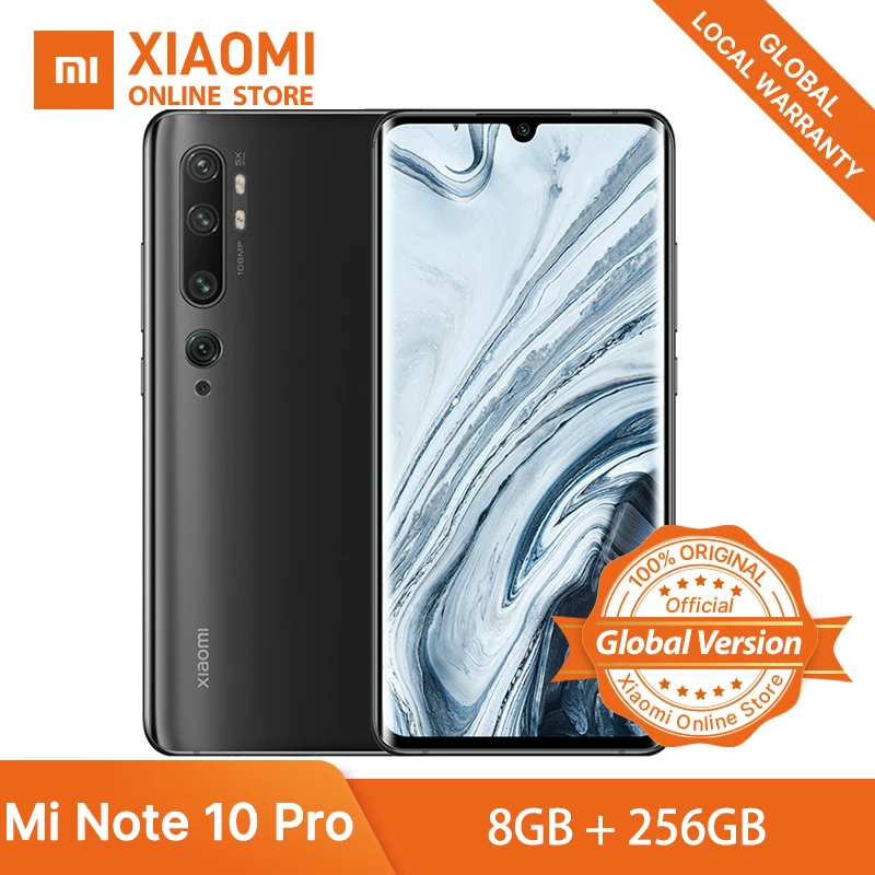 Смартфон xiaomi mi Note 10 Pro 8 Гб 256 ГБ 108MP Восьмиядерный Snapdragon 730G 5260 мАч 6 47&quot|Смартфоны| |