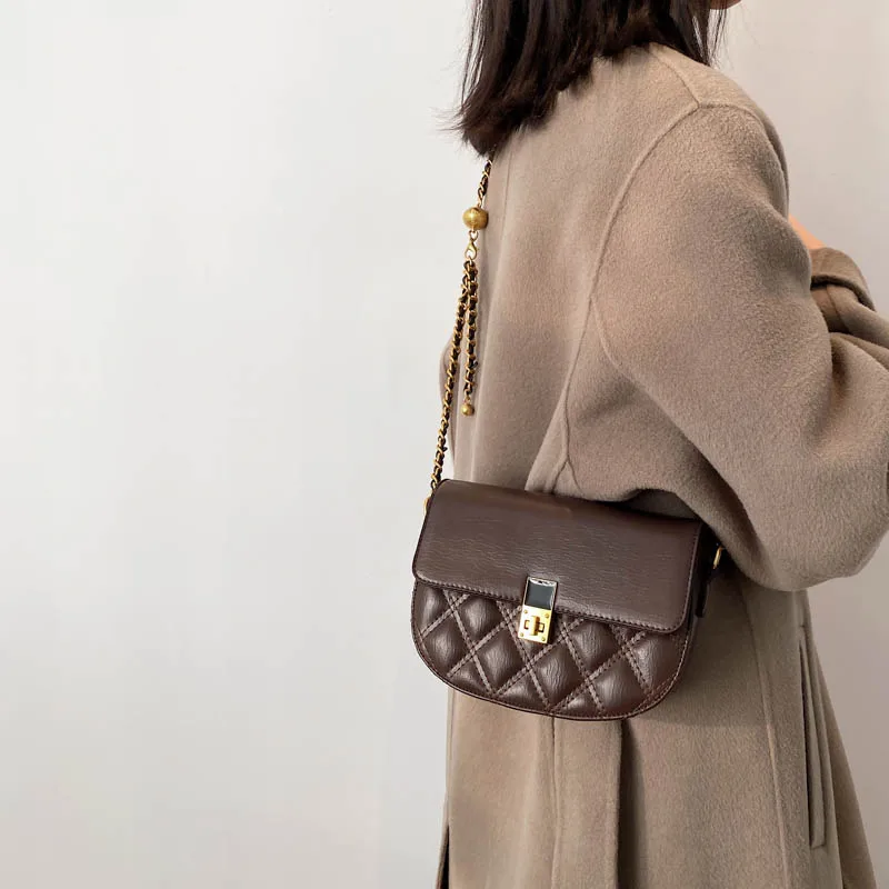 

YUNFAN Women's Bag New 2021 Female Literary Single-Shoulder Bag Minority Design Cross-Body Bag Trend Women's Bag