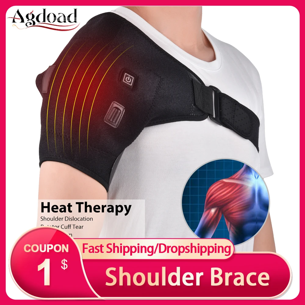 

Электрическая теплотерапия AGDOAD регулируемый плечевой бандаж поддержка спины пояс для вывихнутой плечевой реабилитации травм боли