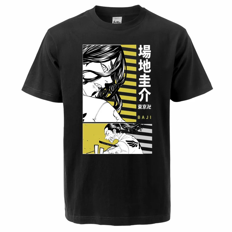 

2021 Summer Male Harajuku Tokyo Revengers Japan Anime Mikey T-Shirts Harajuku Printing Tees Men's Short-sleeve Print T-Shirt