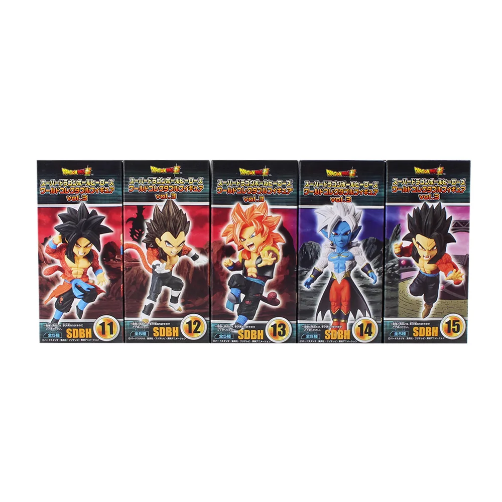 5 шт./лот SDBH Dragon Ball фигурки WCF SSJ Zeno Сон Гоку Вегета Trunks vegetto Аватар Majin Towa лопуха Супер Saiyan модель игрушки