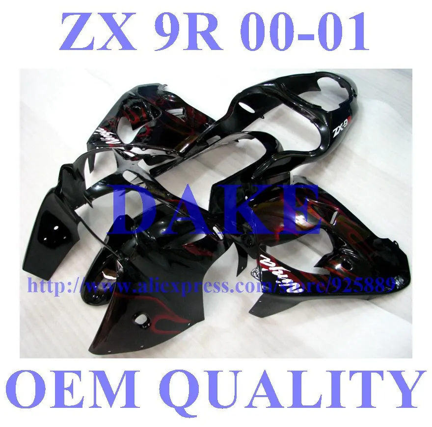 

Fullset Red Flame Fairing Kit FOR KAWASAKI NINJA ZX9R Tim ZX 9R 00 01 02 03 ZX-9R 9 R 2000 2001 2002 2003 Bodywork #A6