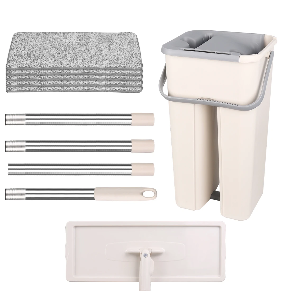 Моющаяся плоская Швабра из микрофибры для мытья пола и ведра без рук колодки