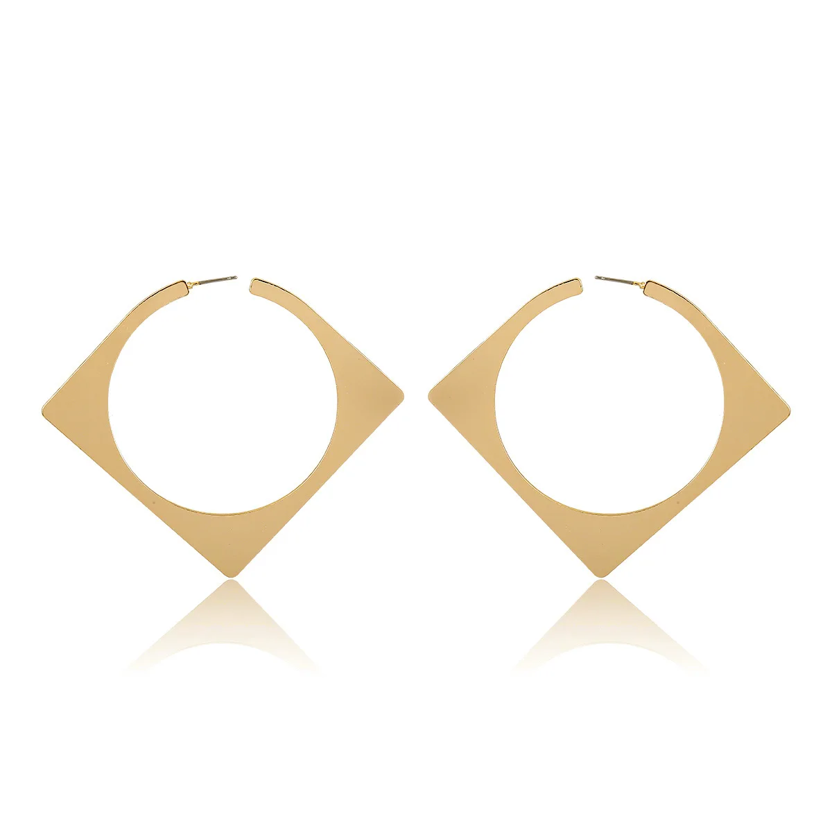 

Kpop Simple Earrings Women Exaggerated Piercing Round Geometric Hollow Square Aesthetic Earrings Fashion Jewelry Pendant Arete