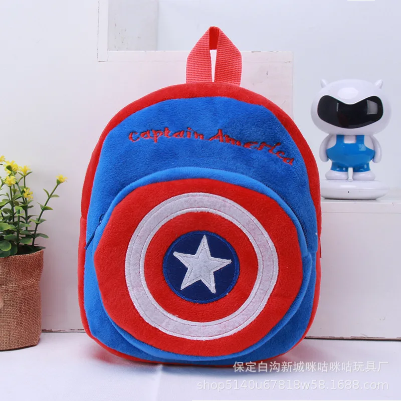 Disney Cartoon Plush Backpack for Girls Boys Mickey Mouse Minnie Winnie The Pooh Kids Kindergarten Schoolbag Soft Bookbags