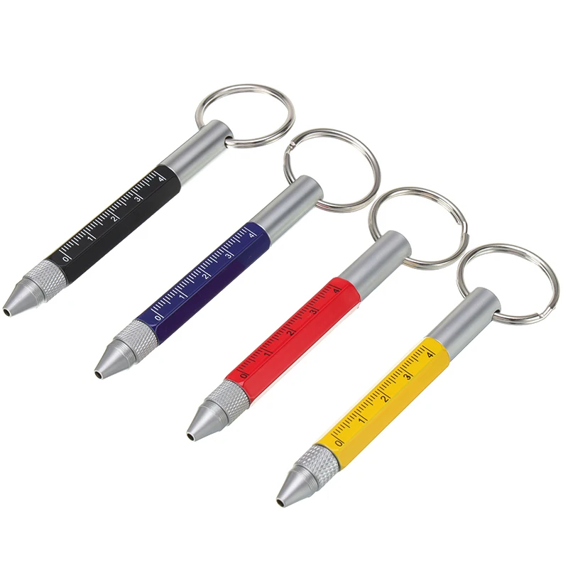 Многофункциональная шариковая мини ручка 6 в 1 брелок гелевая высококачественный