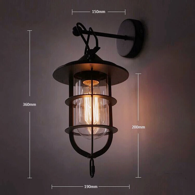 

Vintage Wall Lamps Industrial Sconce Wall Lights Iron Wandlamp For Storefront Bedroom Light Fixtures Retro Lamparas De Pared