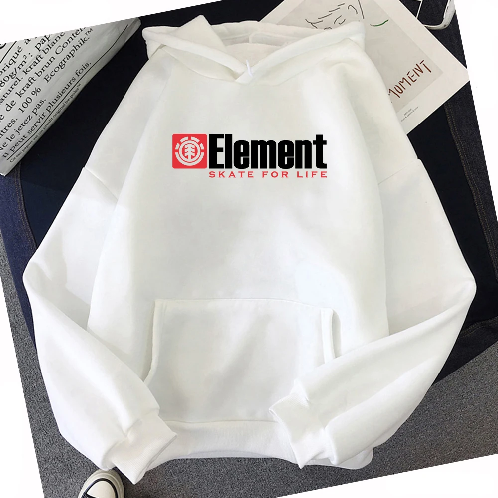 

Fashion Alphabet ELEMENT Printing Women's loose Hoodie Street Autumn/winter lovers casual easy style aesthetic Sweatshirt Tops