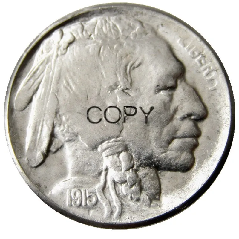 US 1915 P D S с гравировкой в виде американского бизона из никеля Five цент копия монеты |