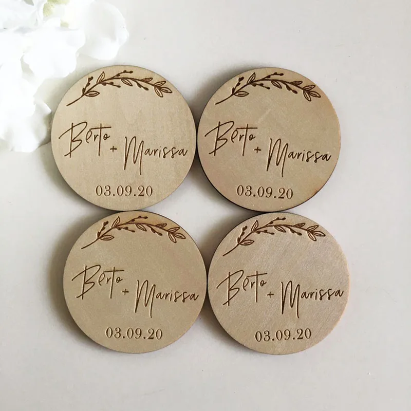 Floral Flower Save The Date Magnets Personalized Wooden Fridge Wedding decor | Дом и сад