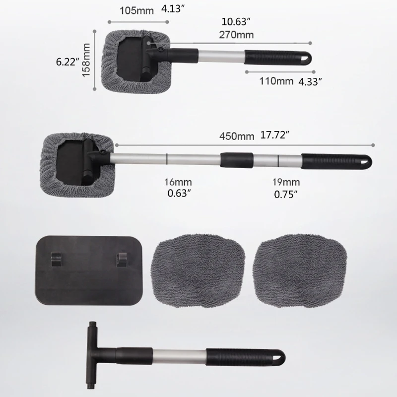 

Auto Cleaner Cleaning Tool Brush Retractable Glass Defogging Brush Window Brush Microfiber Wiper Cleaner Cleaning Brush