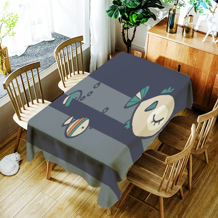 

Printed oil painting picture washable decorative household waterproof tablecloth