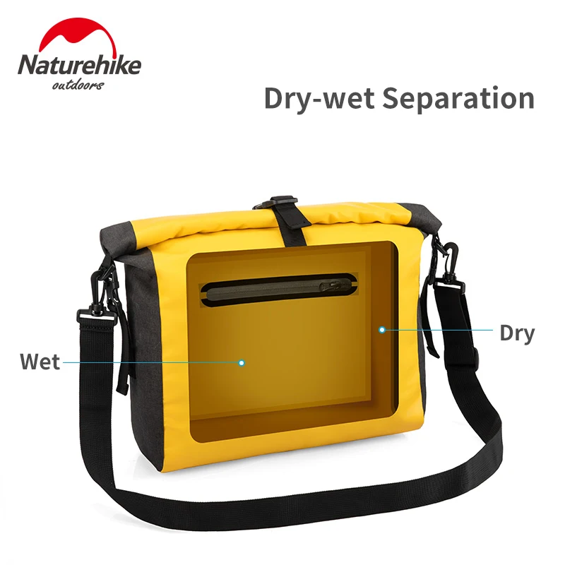 

Naturehike Shoulder Waterproof Dry Bag Outdoor 6L /15L PVC Dry and Wet Separation Bag Portable Travel Sport Beach Trekking Daily