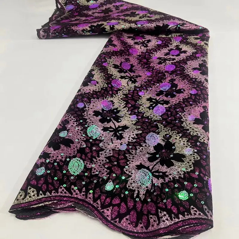 

Новейшая вышивка и блестки, французская Тюлевая кружевная ткань 2022, высокое качество, 5 ярдов, нигерийская гипюровая кружевная ткань для свадебной вечеринки