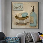 Современная картина маслом на холсте в стиле ретро для ванной, настенный плакат и печать, модульные настенные картины для гостиной, домашний декор