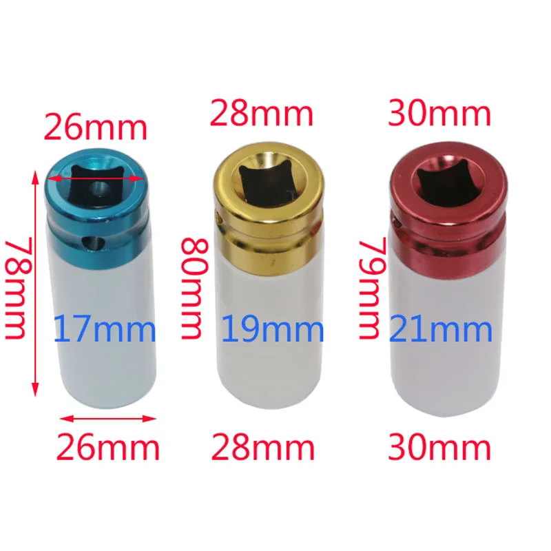 3 шт. тонкая настенная ударная гайка гнездо из сплава колесо 1/2 дюйма набор