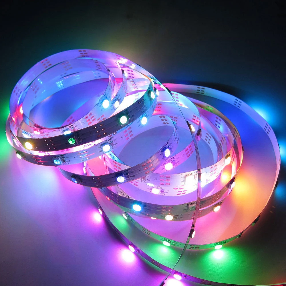 

DC 12V 150 Led/Roll WS2811 RGB Led Strip Light Flexible Ribbon Addressable SMD High Brightness 5050 RGB Led Strip Light
