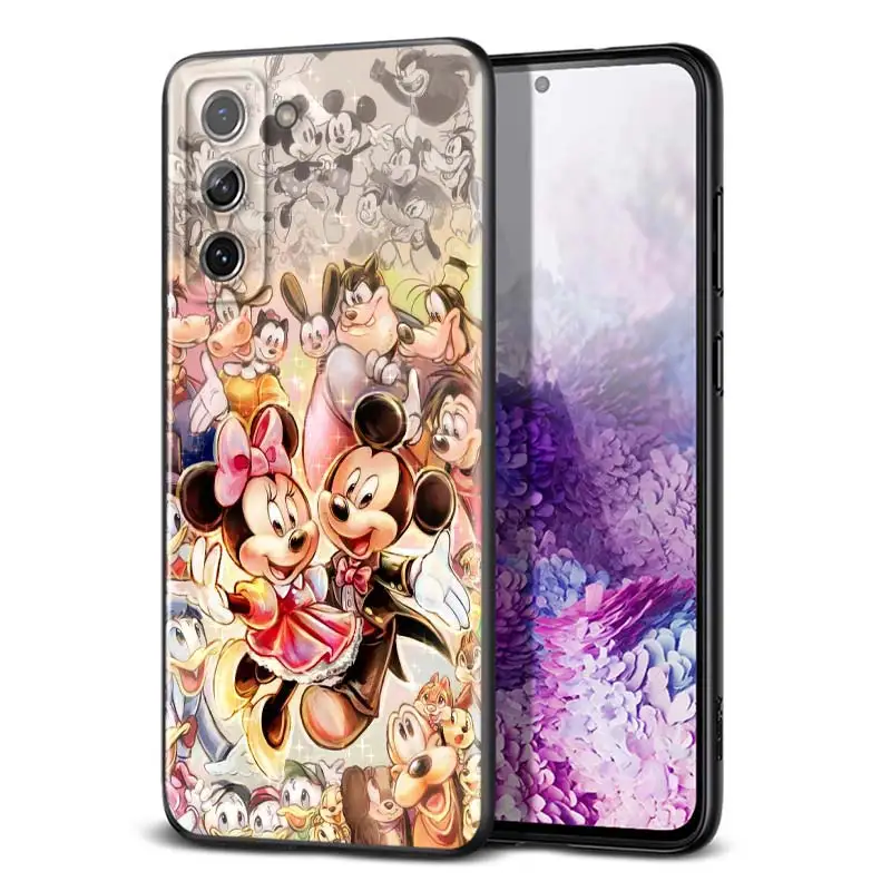Disney Retro Mickey for Samsung Galaxy S21 Ultra Plus Note 20 10 9 8  S10 S9 S8 S7 S6 Edge Plus Black Soft Phone Case