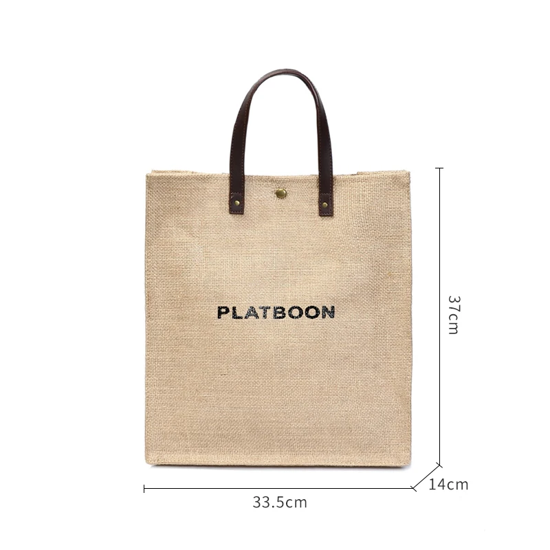 

2 PCS/Set vintage Tote Shopping Bag Eco-Friendly Reusable Linen Handbags Japanese Large Capacity Shoulder Bag