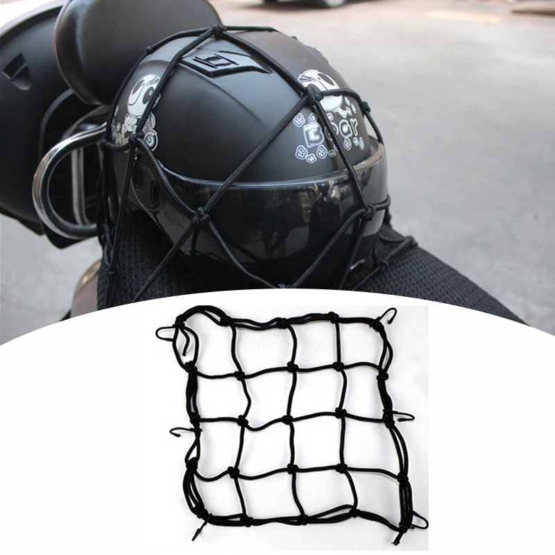 

30x30cm Motorcycle Luggage Net Black Bike Hold down Fuel Tank Luggage Web Mesh Bungee Motorcycle Bike Car Styling