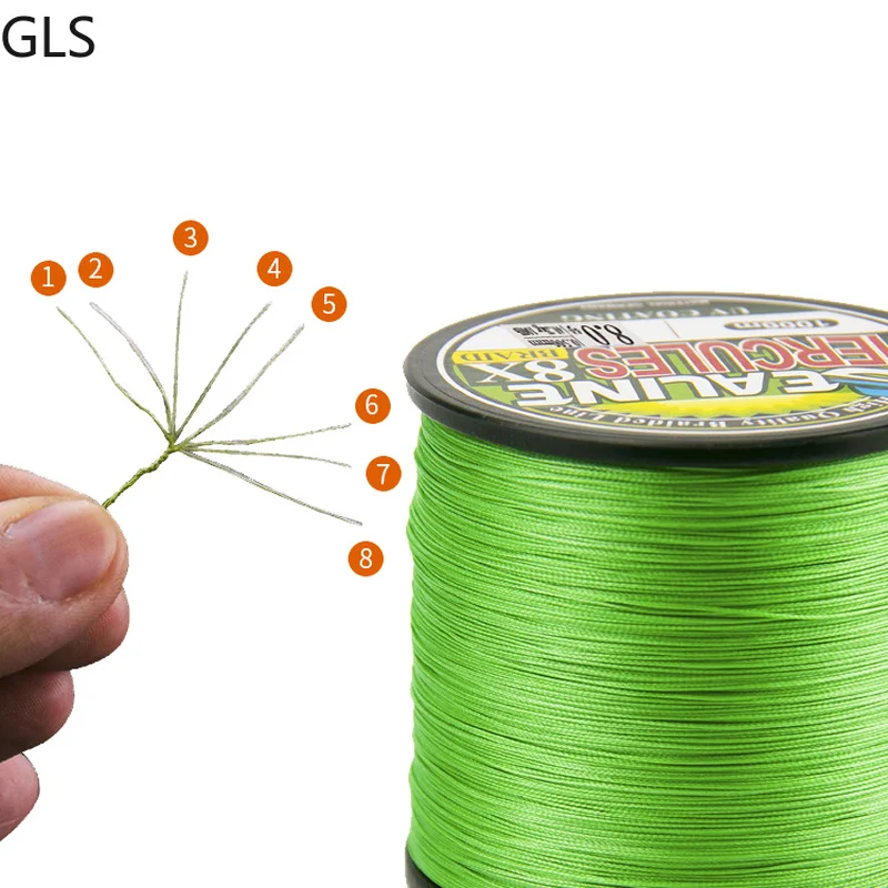 

8 Strands PE Line 500M Multicolor Braided Fishing Line Sea Saltwater Carp Fishing Strong Multifilament Weave Fishing Wire