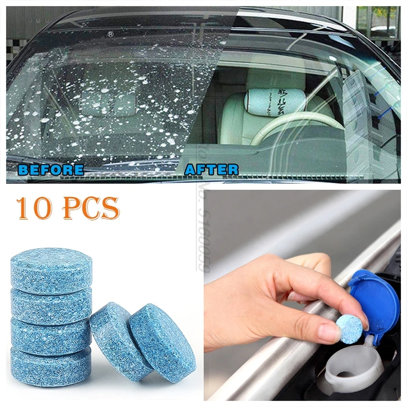 

10PCS 1pcs=4L Car Accessories Solid Wiper Window Glass Cleaner for Cleaning Gel Car Cleaning Cleanup Spray Water Repellent