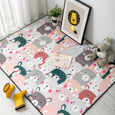 Carpet18 Милые Мультяшные животные ковры и маленькие коврики для гостиной мягкие детские комнаты Декор Площадь Ковры для спальни детская игровая палатка нескользящий коврик - Цвет: Carpet18