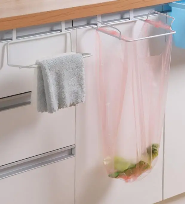 

1PC Kitchen Organizer Towel Rack Hanging Holder Bathroom Cabinet Cupboard Hanger Shelf For Kitchen Supplies Accessories