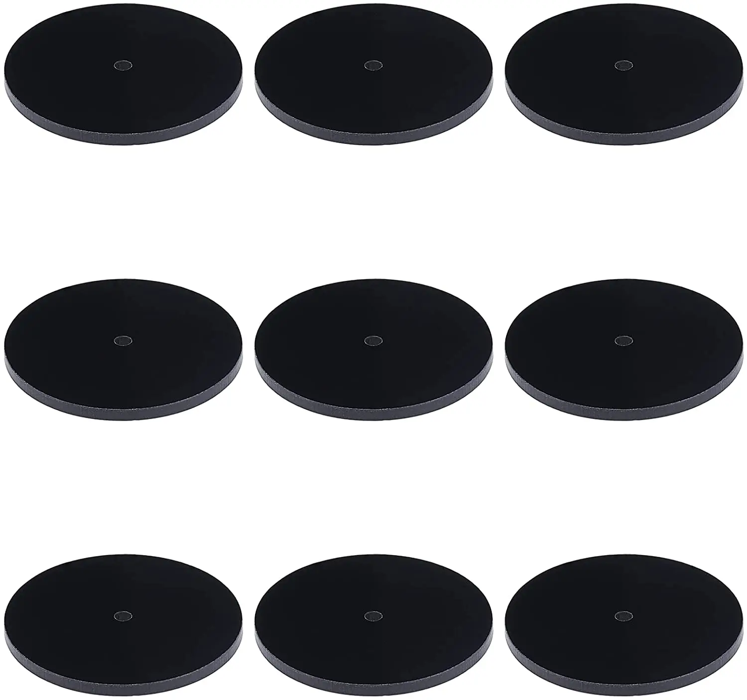 

20PCS 2" acrylic round disc acrylic display stand black acrylic dining table and kitchen decoration board (3cm) thickness
