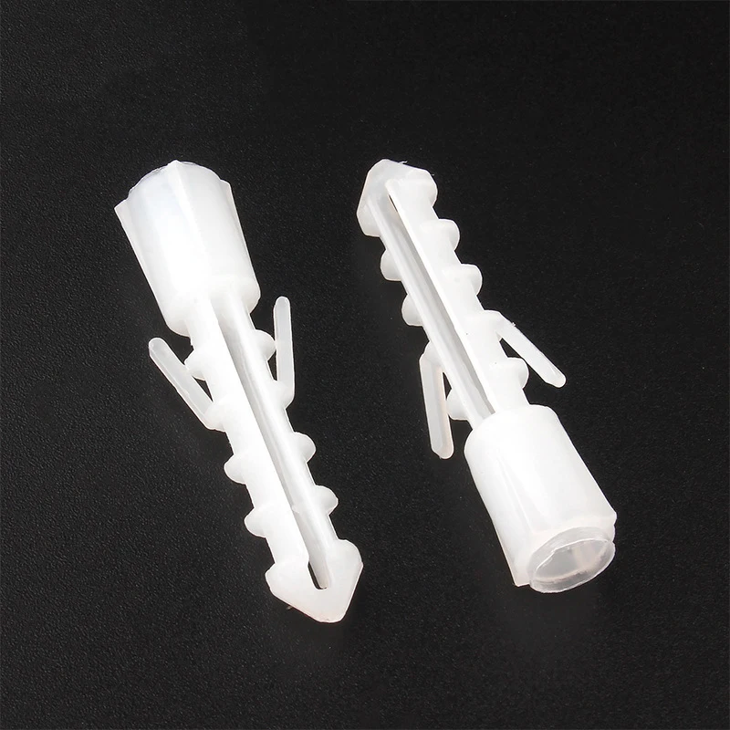 100PCS M6-M8 White Plastic Expansion Tube Pipe Nylon Wall Anchors Rubber Plug For Self-tapping Screws Anchor Bolt |