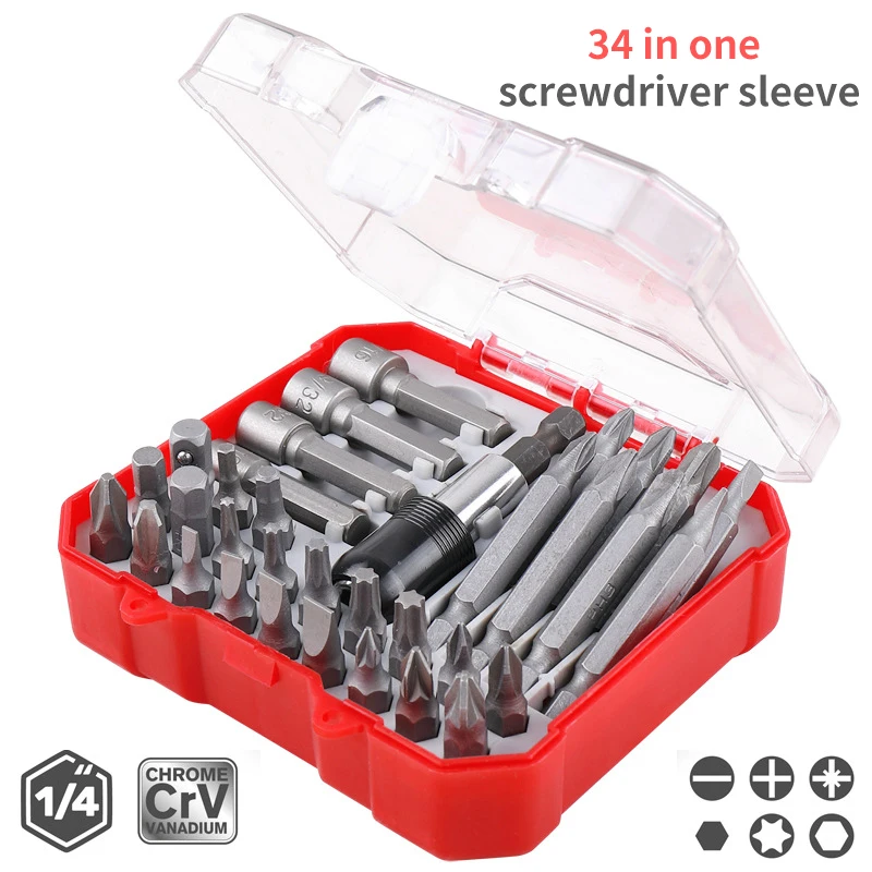 

Набор отверток HOSONO 34, Набор отверток с шестигранным хвостовиком, прямые продажи от производителя, Набор отверток 1/4