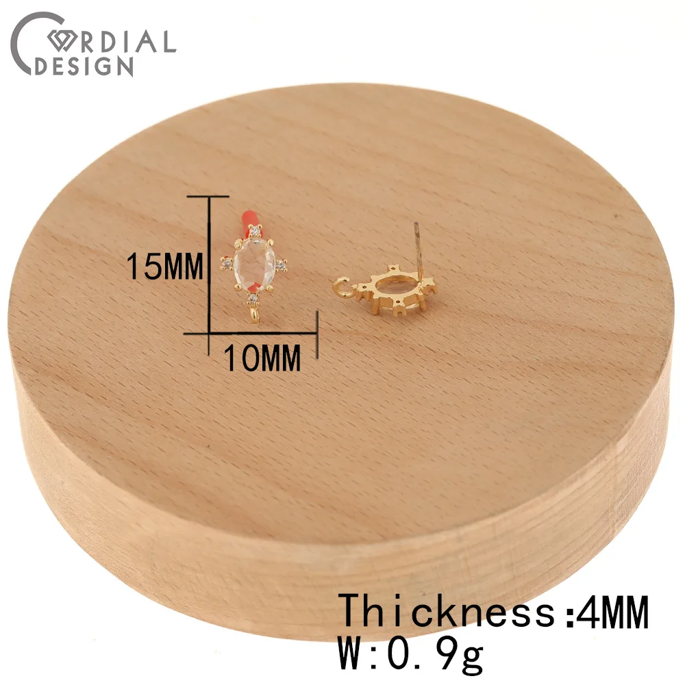 

Cordial Design 50Pcs Jewelry Accessories/Clear Crystal Earrings Stud/DIY Parts/Hand Made/CZ Earring Findings/Jewelry Making