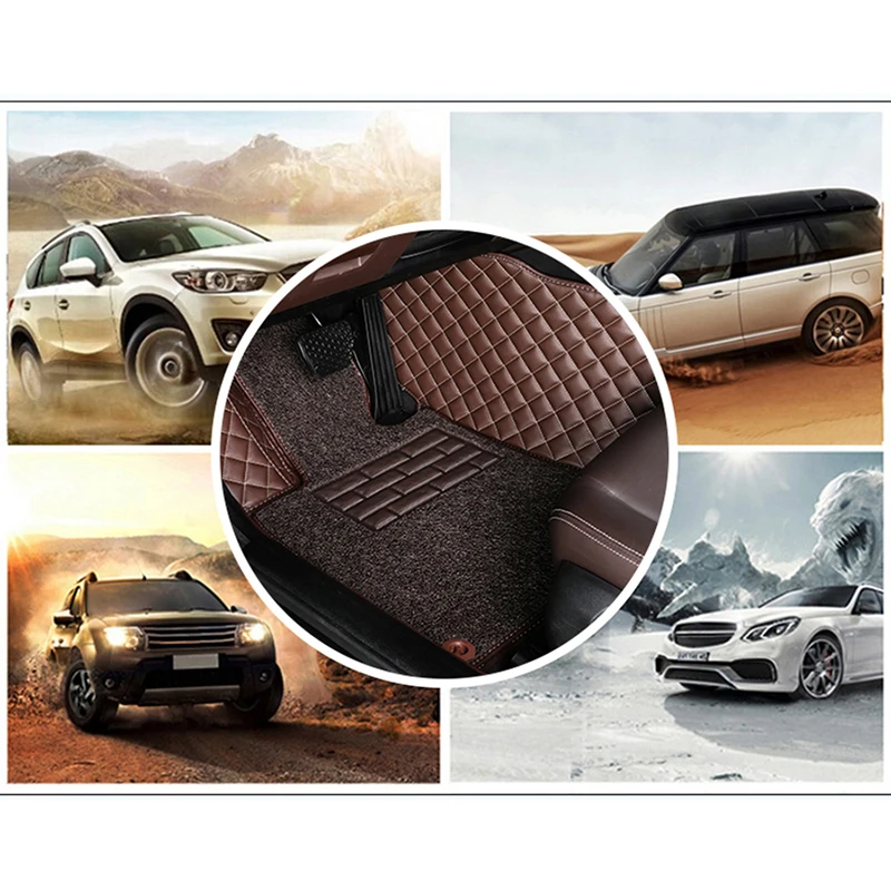 custom Double layer car floor mats for Fiat Freemont 500X Bravo Ottimo Viaggio All Models auto accessories | Автомобили и