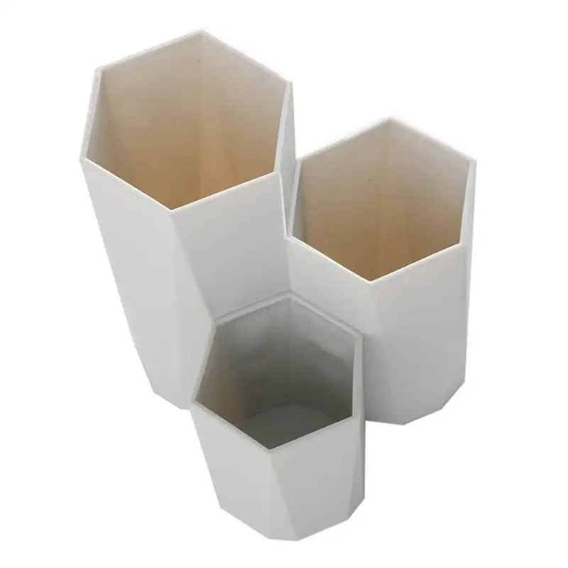 3 отсека для макияжа коробка хранения кисточек настольный органайзер